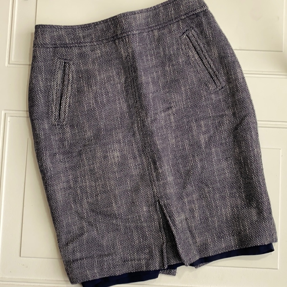 Ann Taylor Petite Tweed Pencil Skirt 00